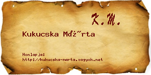 Kukucska Márta névjegykártya