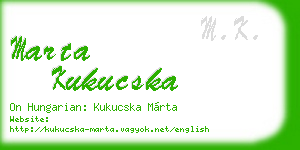 marta kukucska business card