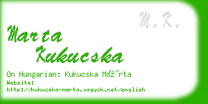 marta kukucska business card